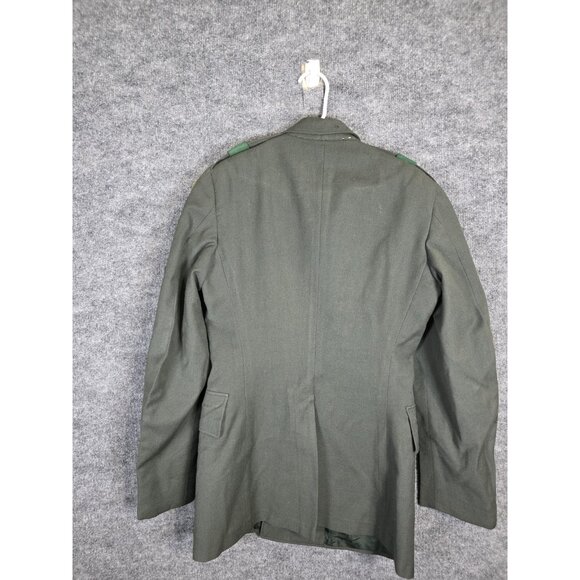 Vintage US Army Coat Mens Long 35 Army Green Shade 44 Wool Serge Service 60s - Picture 16 of 16